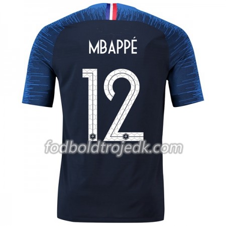 Frankrig VM 2018 Mbappe 12 Hjemme - Fodboldtrøjer(S/S) Frankrig VM 2018 Mbappe 12 Hjemme - Fodboldtrøjer(S/S)